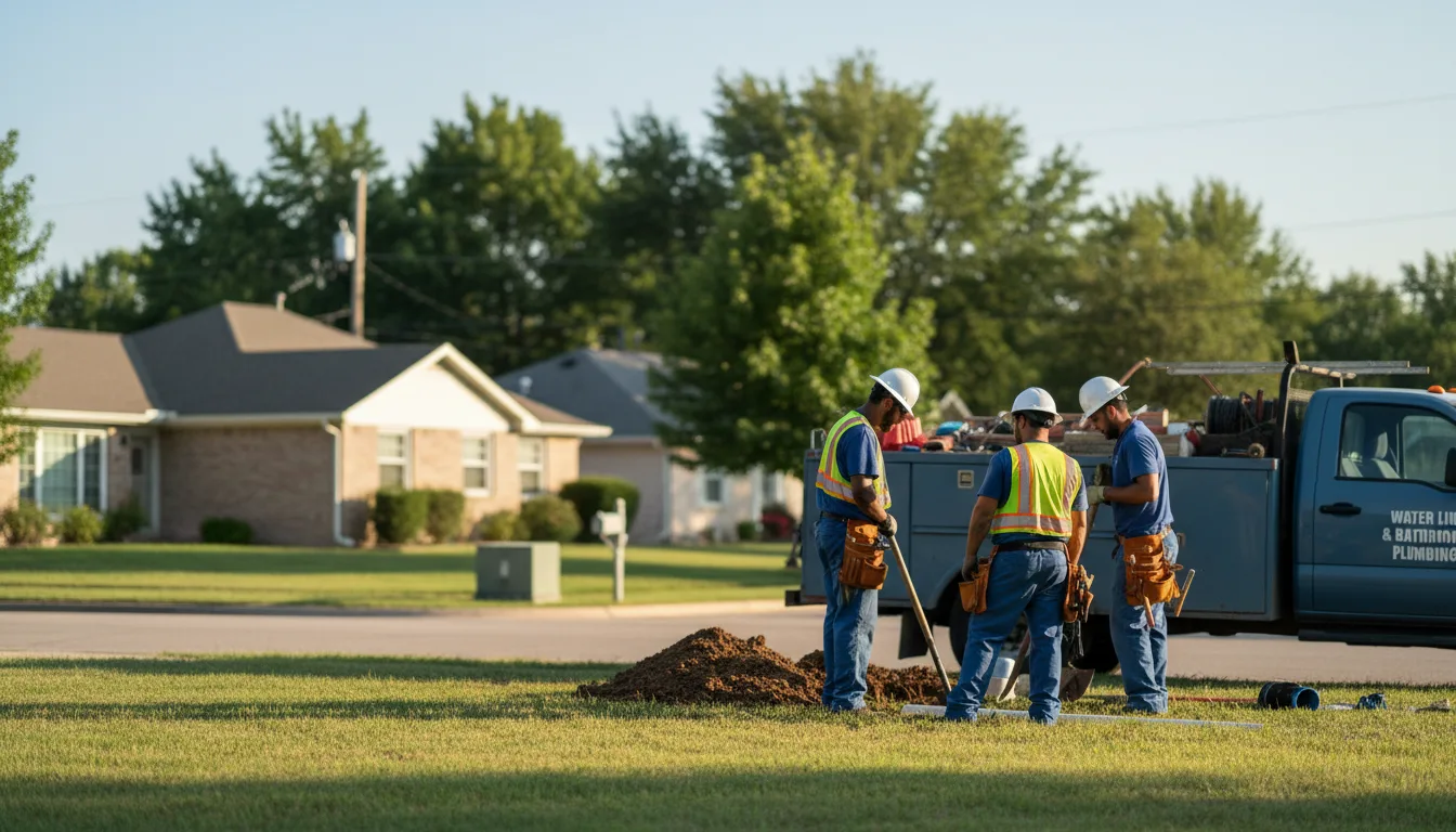 Residential water line and bathroom plumbing service in Sterling, ND